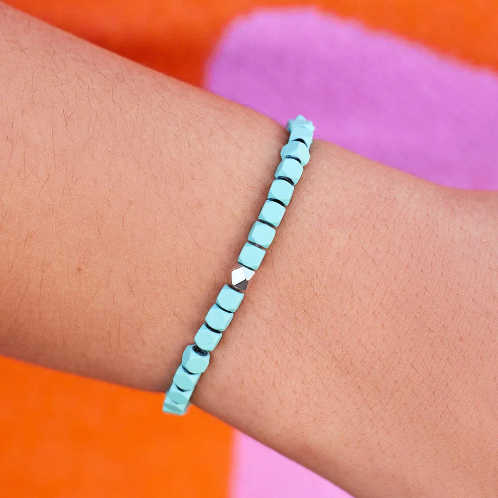 PURA VIDA BRACELET COATED HEMATITE STRETCH