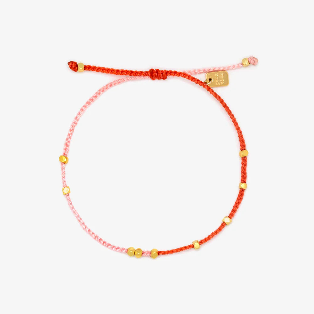 PURA VIDA BRACELET PINK AND RED TWO-TONE DAINTY