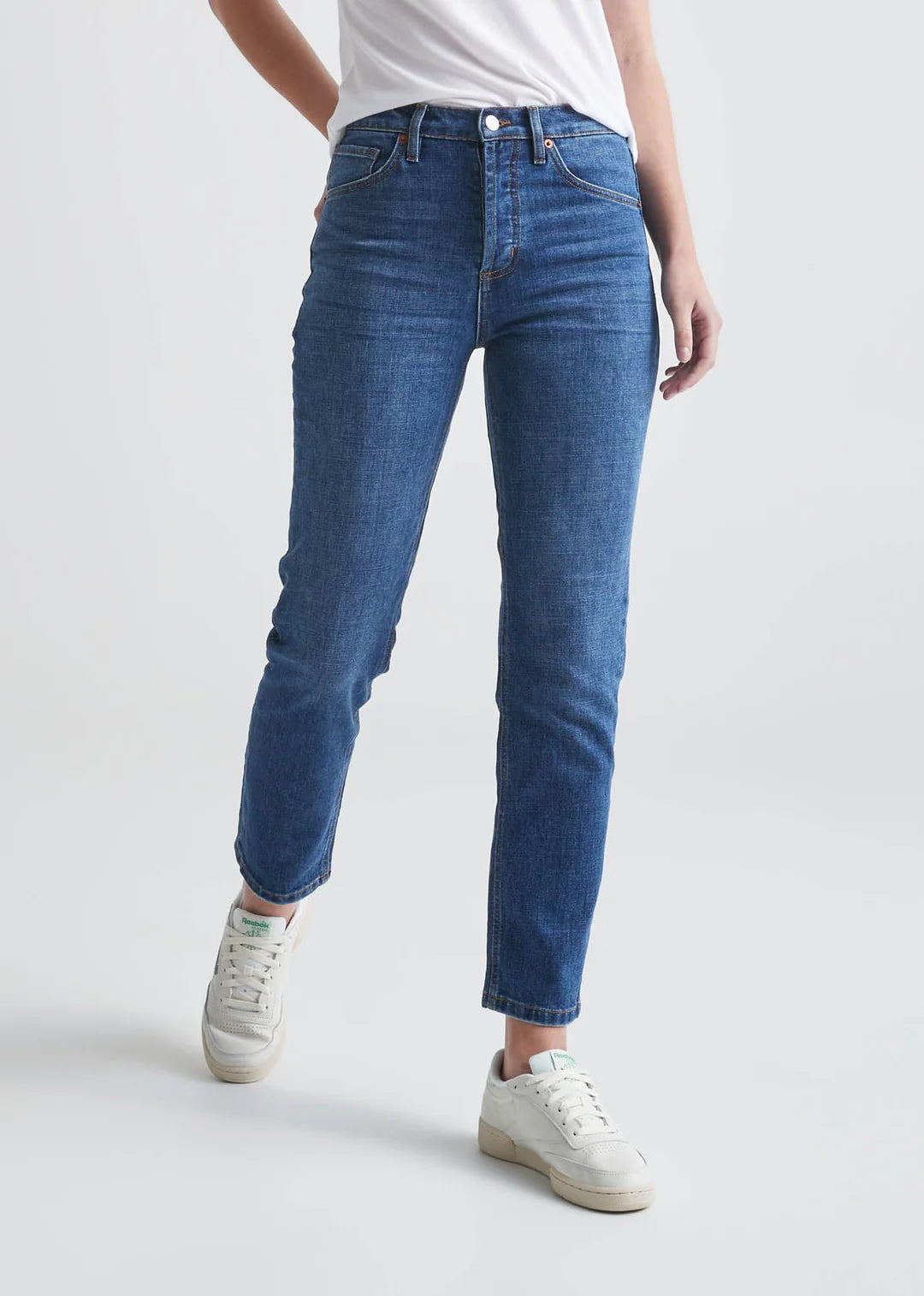 DU/ER DENIM MIDWEIGHT HIGH RISE STRAIGHT