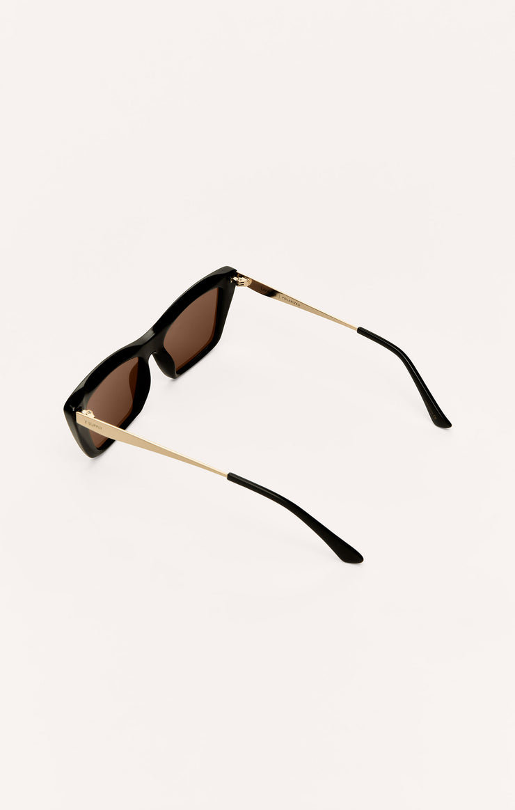 Z SUPPLY SUNGLASS LOOKOUT POLISHED BLACK | BROWN POLARIZED