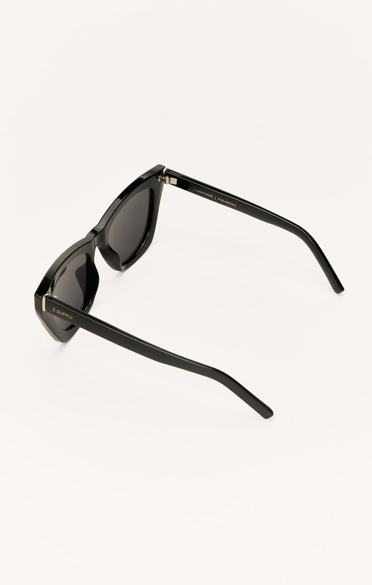 Z SUPPLY SUNGLASS UNDERCOVER POLISHED BLACK | GREY