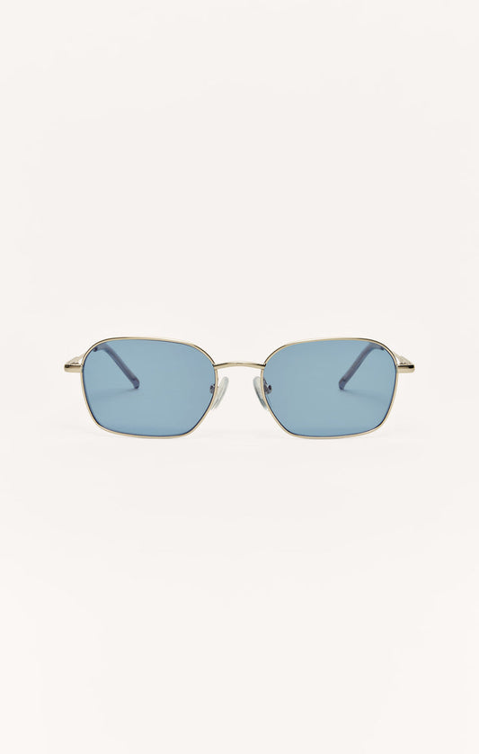 Z SUPPLY SUNGLASS LIDO GOLD | LIGHT BLUE