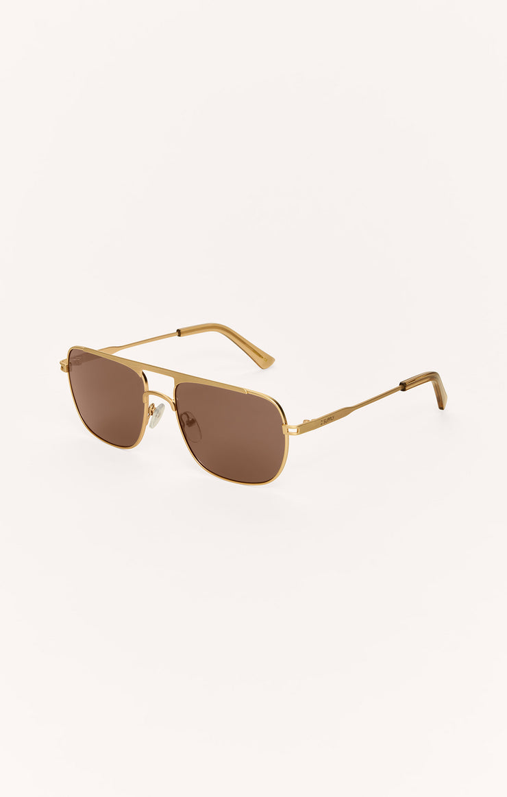 Z SUPPLY SUNGLASS SKYLINE GOLD | BROWN