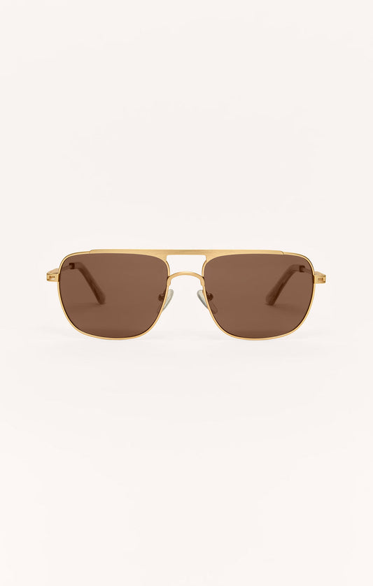 Z SUPPLY SUNGLASS SKYLINE GOLD | BROWN