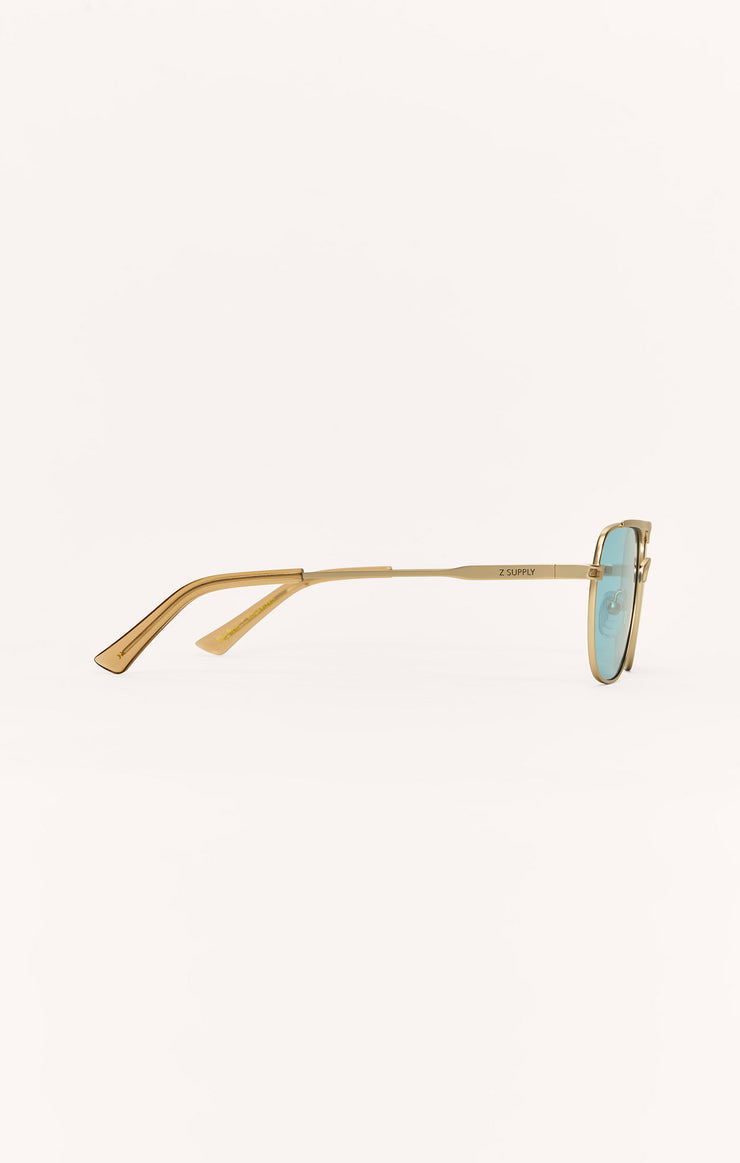 Z SUPPLY SUNGLASS SKYLINE GOLD | LIGHT BLUE