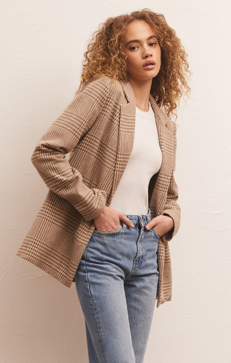 Z SUPPLY BLAZER ANNA PLAID