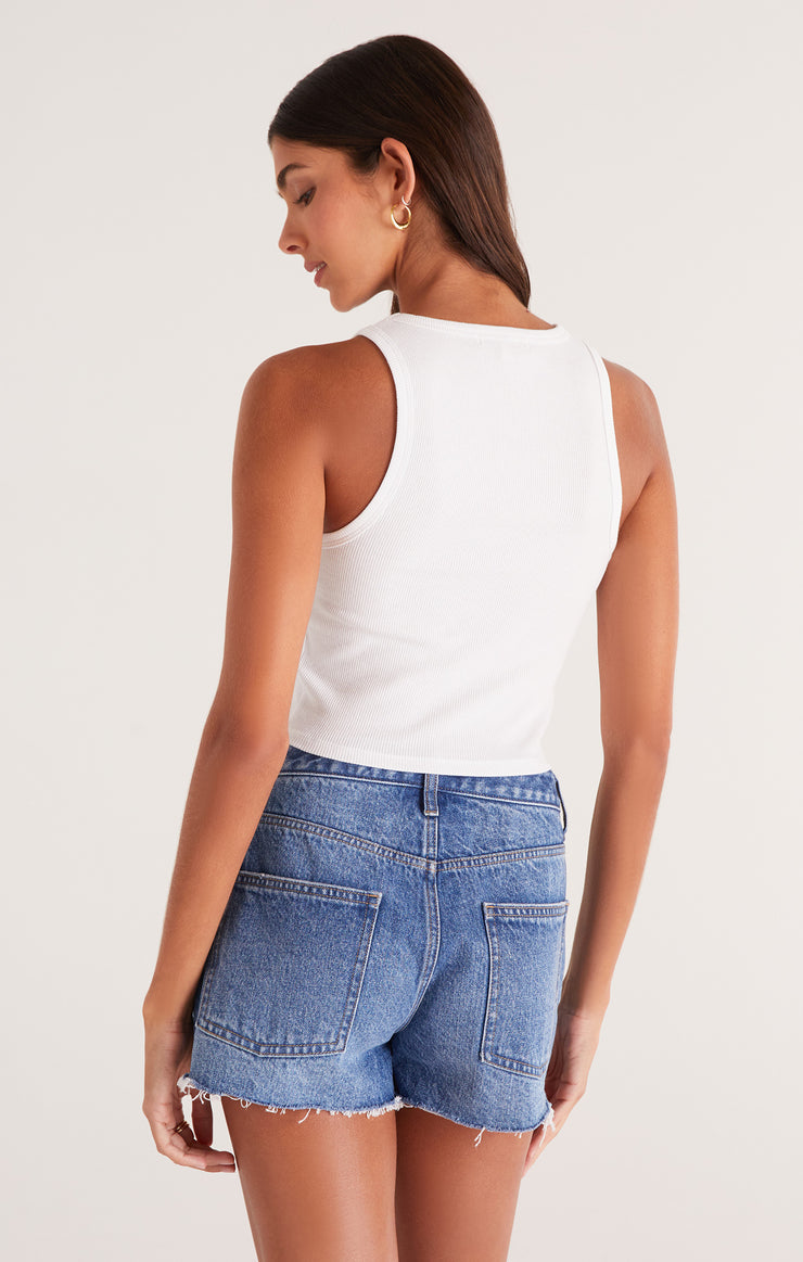 Z SUPPLY TANK HANNAH CROPPED RIB