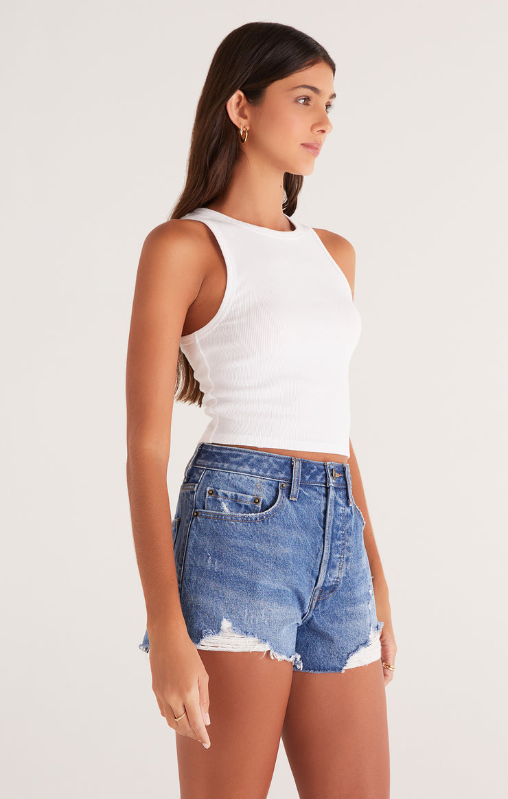 Z SUPPLY TANK HANNAH CROPPED RIB