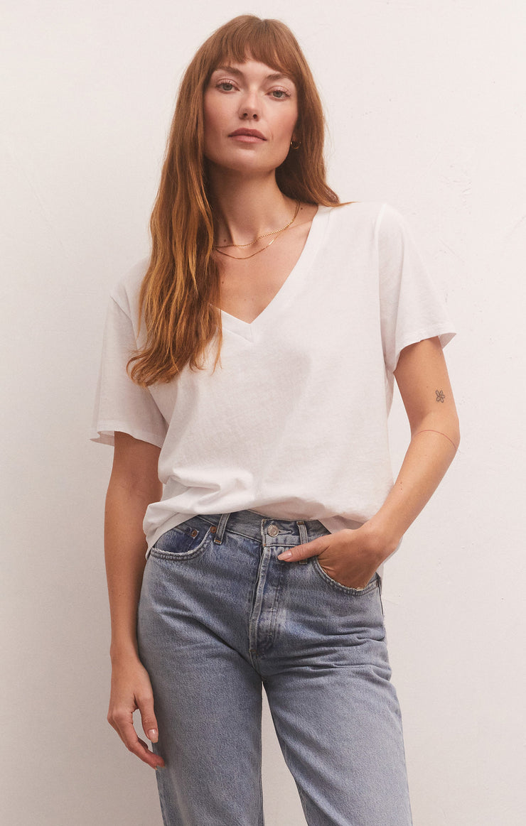 Z SUPPLY TEE GIRLFRIEND V-NECK
