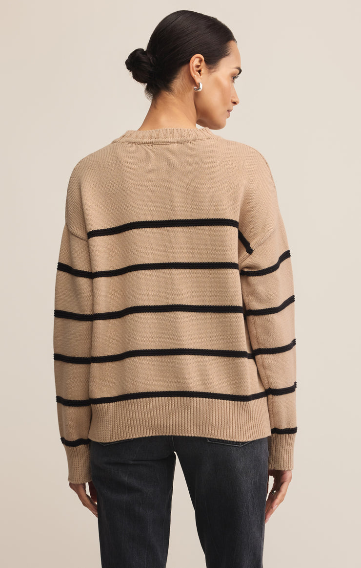 Z SUPPLY SWEATER BOYFRIEND STRIPED