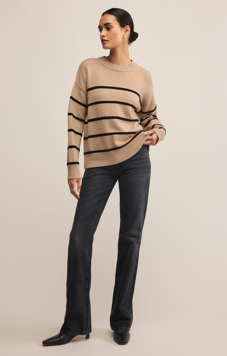 Z SUPPLY SWEATER BOYFRIEND STRIPED