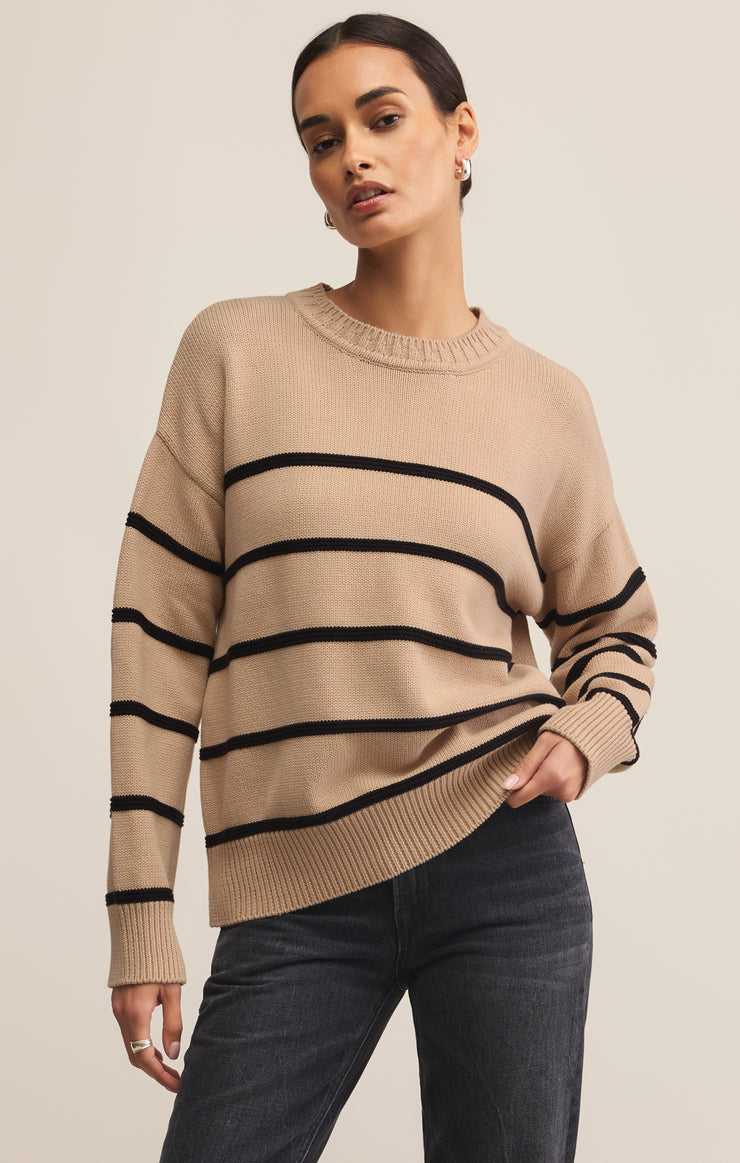 Z SUPPLY SWEATER BOYFRIEND STRIPED