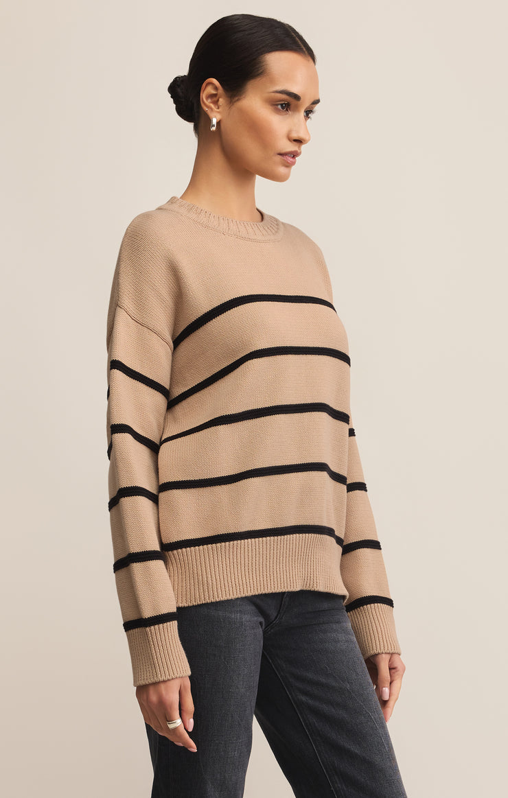 Z SUPPLY SWEATER BOYFRIEND STRIPED