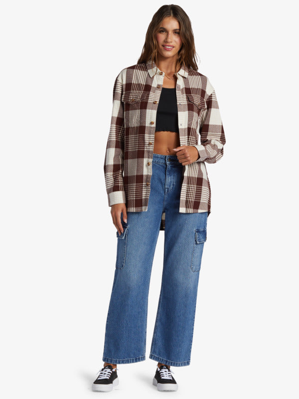 ROXY SHIRT LET IT GO FLANNEL
