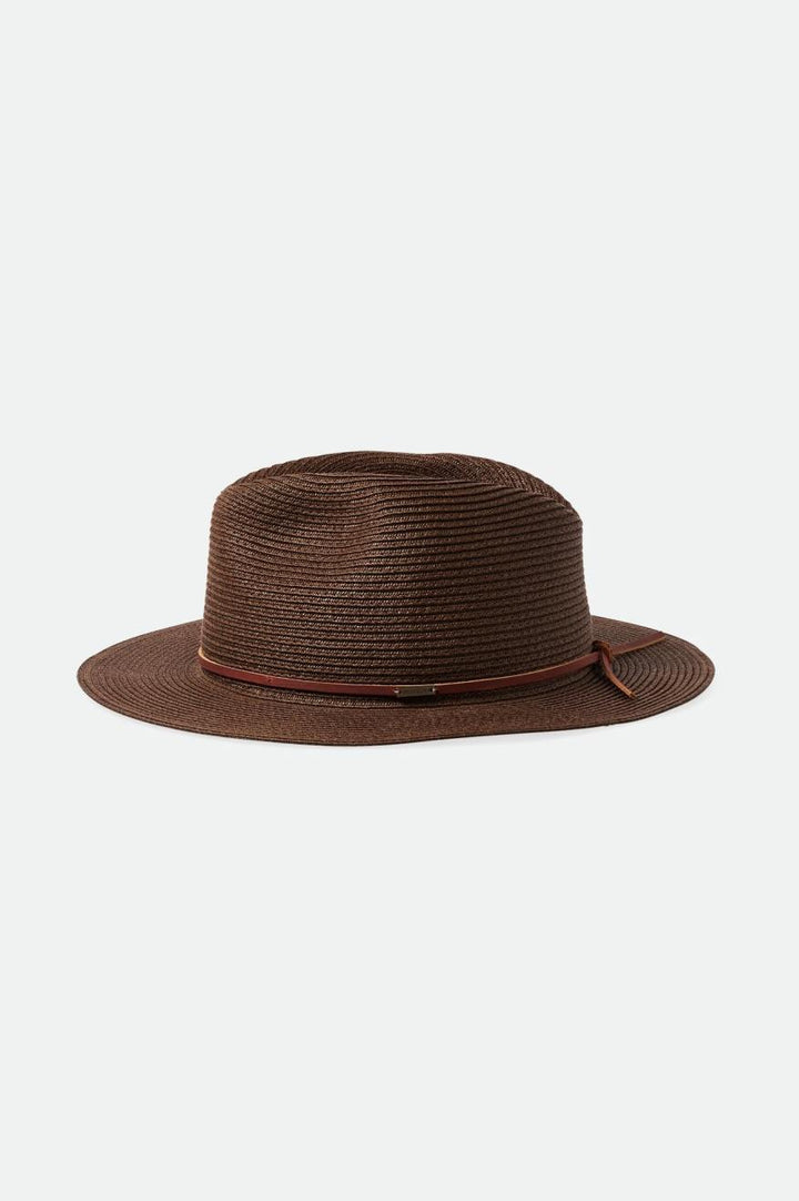 BRIXTON FEDORA WESLEY STRAW PACKABLE