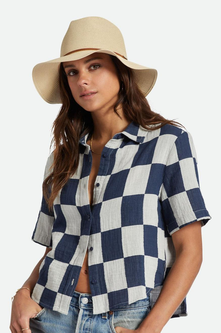 BRIXTON FEDORA WESLEY STRAW PACKABLE