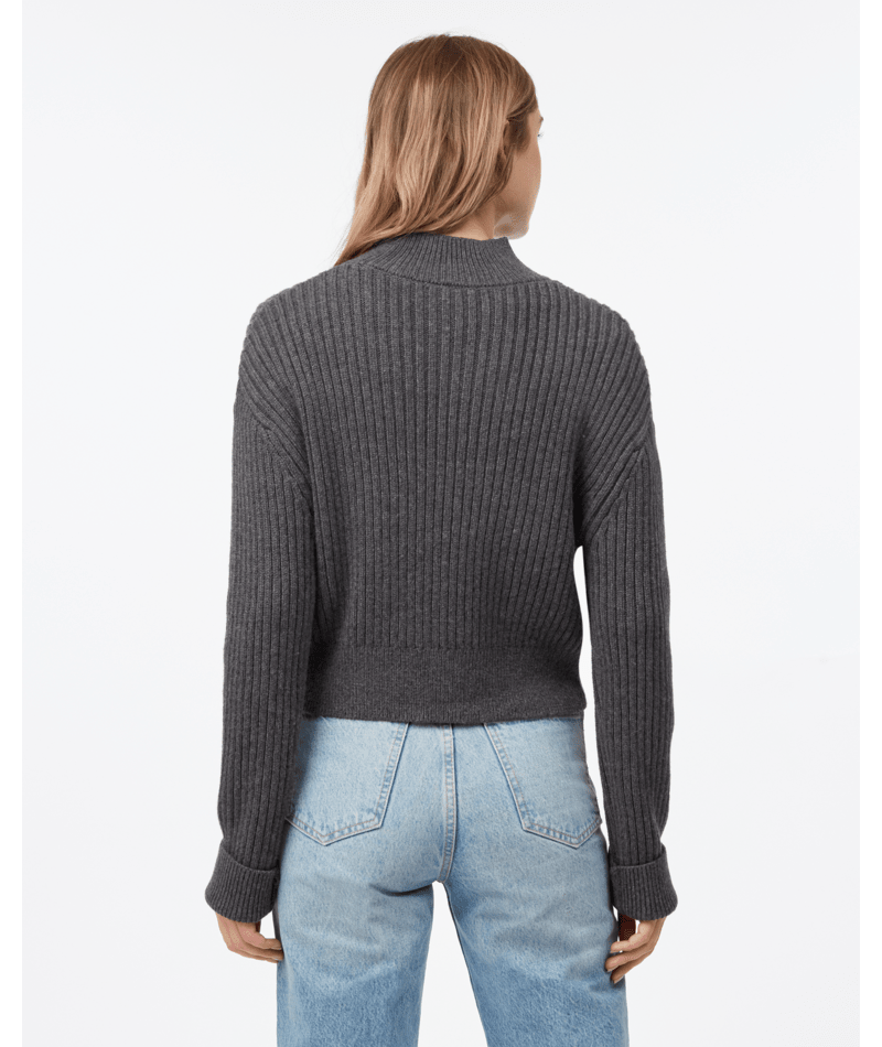 TENTREE TOP HIGHLINE RIB CROPPED MOCK NECK