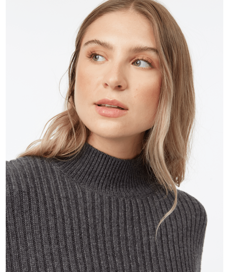 TENTREE TOP HIGHLINE RIB CROPPED MOCK NECK
