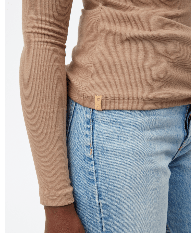 TENTREE TOP RIB MOCK NECK LONGSLEEVE