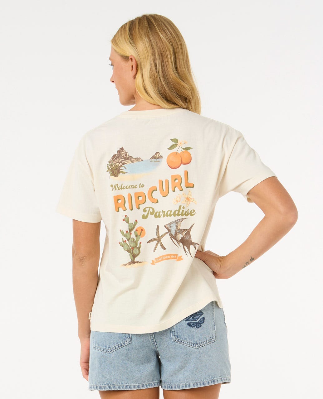 RIP CURL TEE CALA VADELLA RELAXED