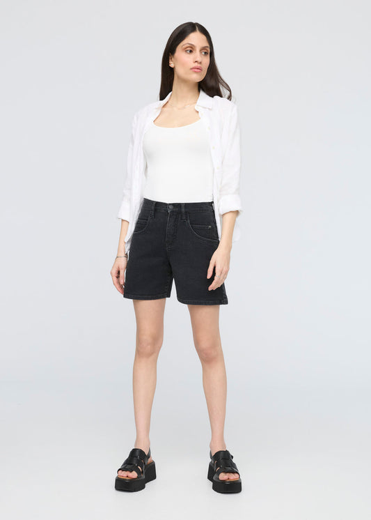 DU/ER SHORT STRETCH CANVAS HIGH RISE RELAXED