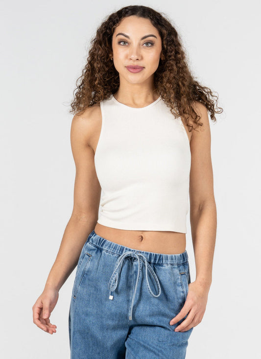 C'EST MOI TANK BAMBOO RIBBED