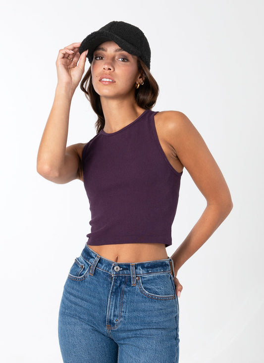 C'EST MOI TANK BAMBOO RIBBED