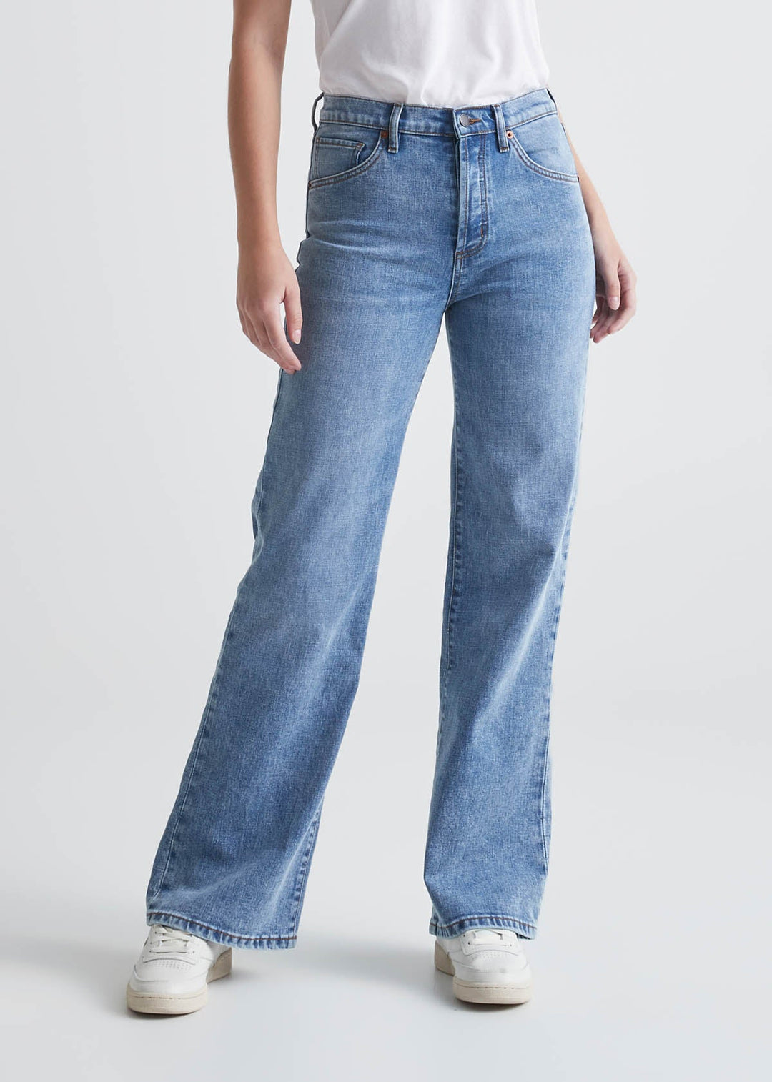 DU/ER DENIM MIDWEIGHT PERFORMACE WIDE LEG