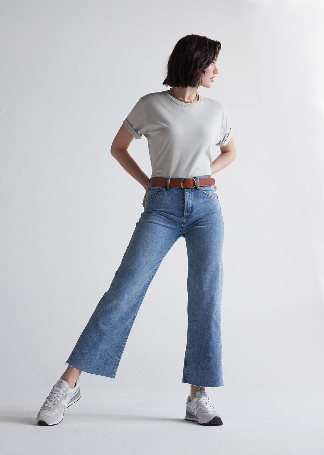 DU/ER DENIM MIDWEIGHT PERFORMACE WIDE LEG