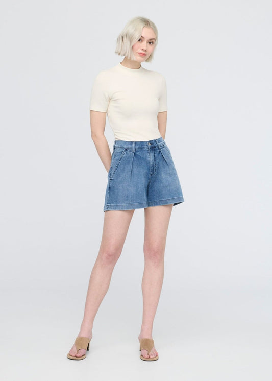 DU/ER SHORT PERFORMANCE DENIM LITE PLEATED