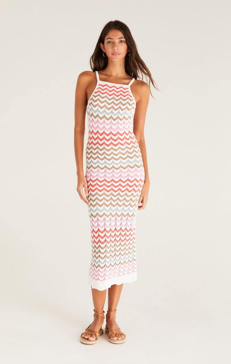 Z SUPPLY DRESS CAMILLE STRIPE CROCHET