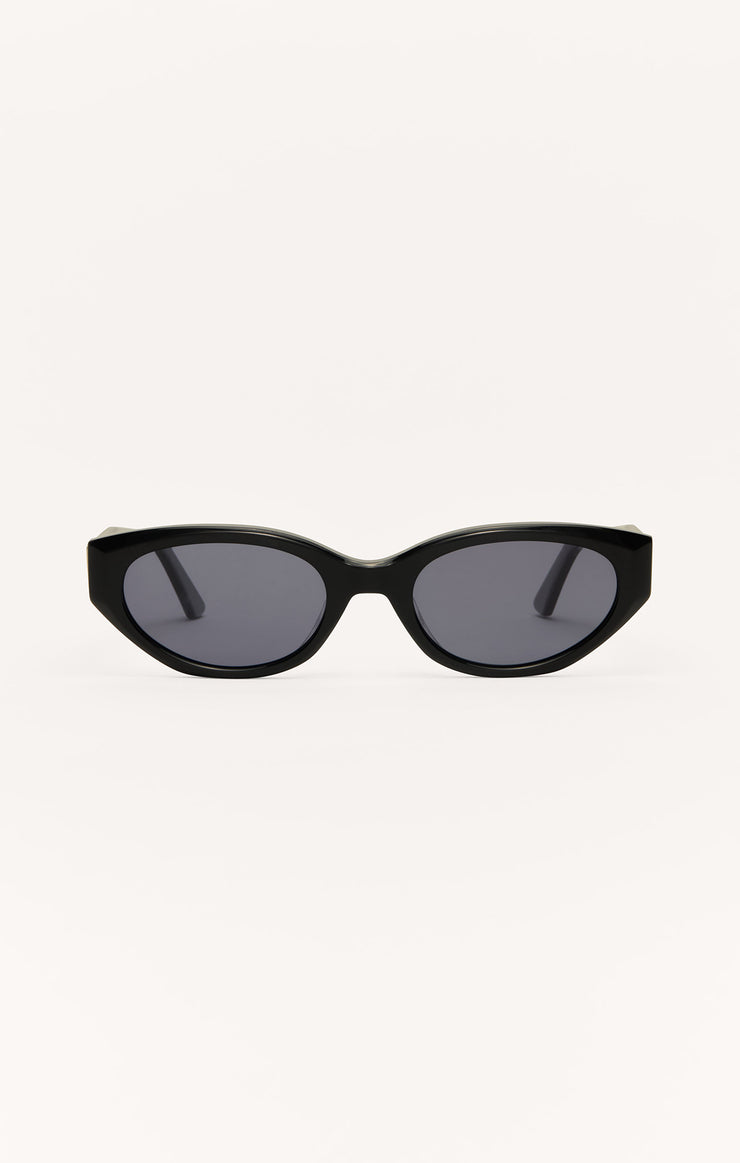 Z SUPPLY SUNGLASS HEATWAVE POLISHED BLACK | GREY