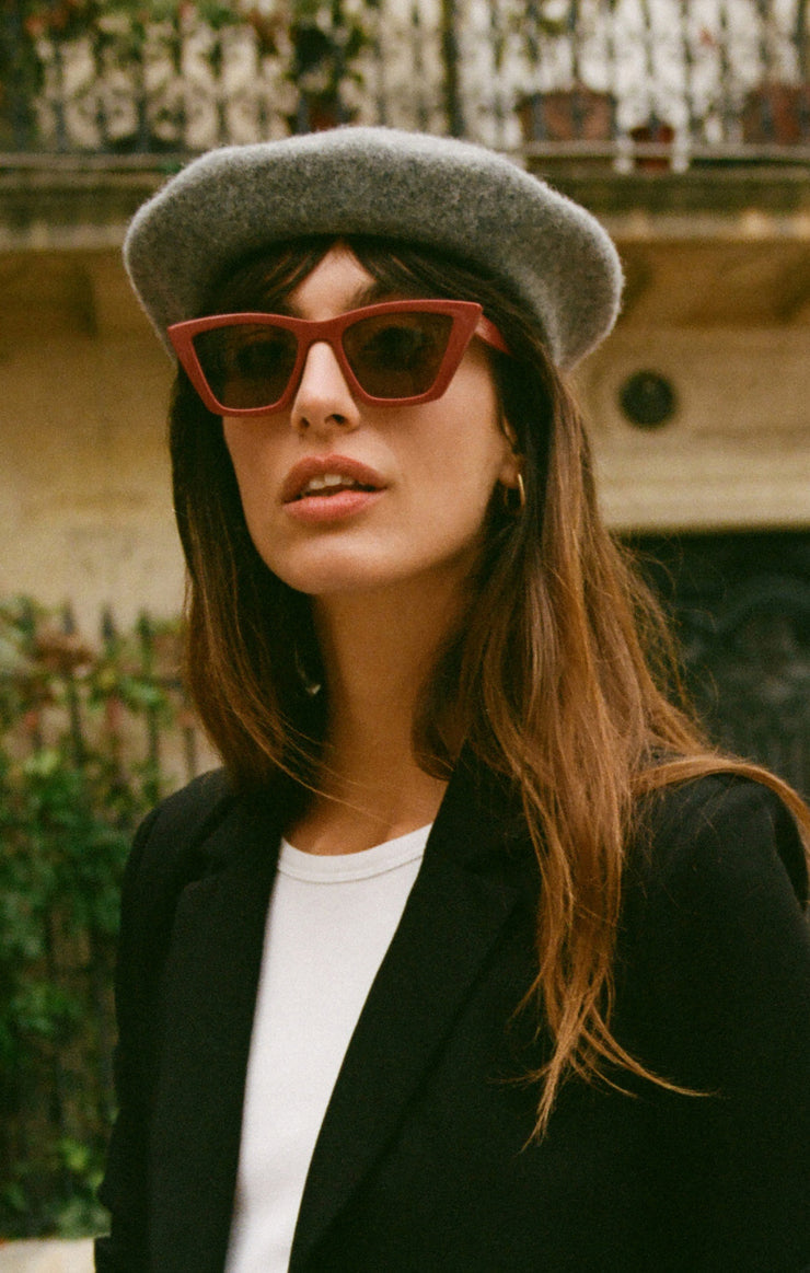 Z SUPPLY SUNGLASS VILLA MERLOT | BROWN POLARIZED