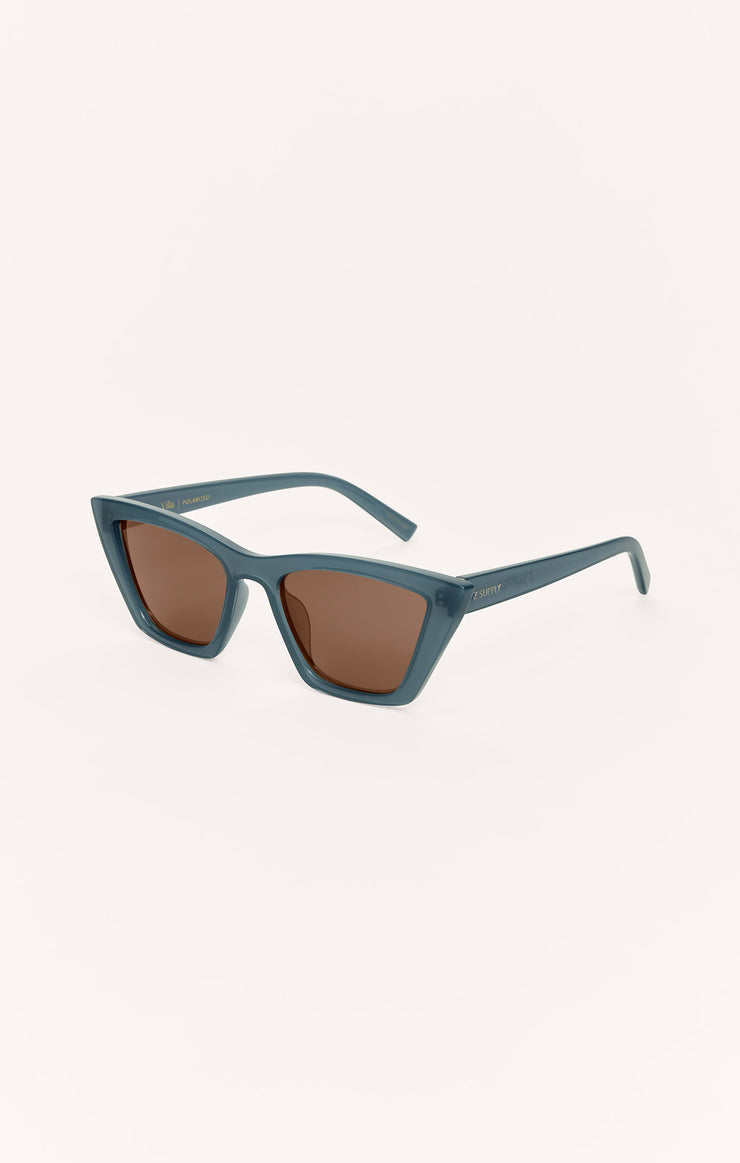 Z SUPPLY SUNGLASS VILLA DARK INDIGO | BROWN