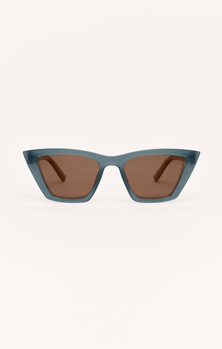 Z SUPPLY SUNGLASS VILLA DARK INDIGO | BROWN