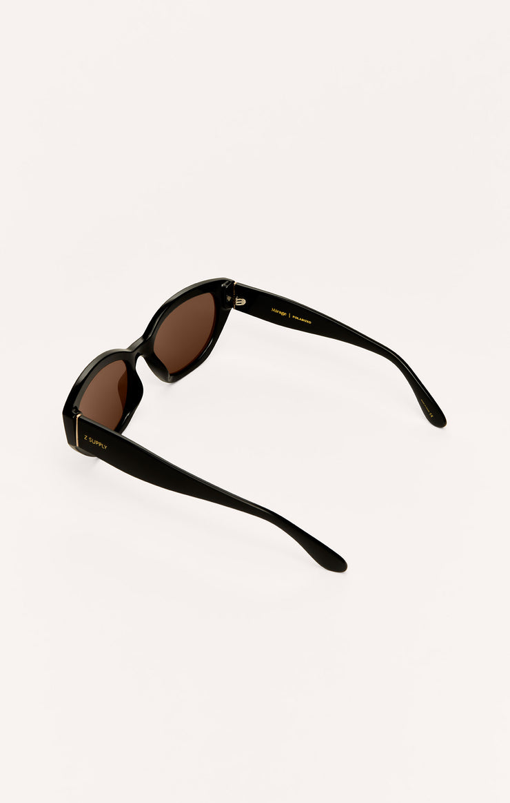 Z SUPPLY SUNGLASS MIRAGE POLISHED BLACK | BROWN POLARIZED