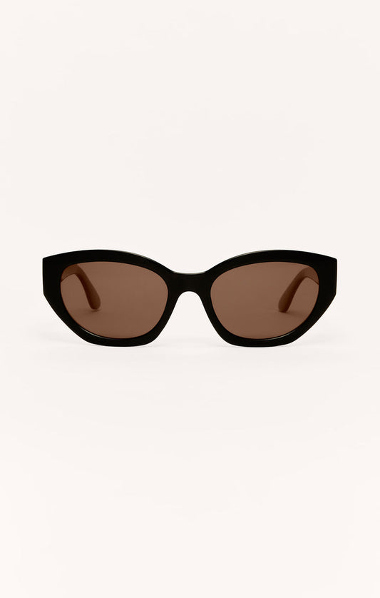Z SUPPLY SUNGLASS MIRAGE POLISHED BLACK | BROWN POLARIZED