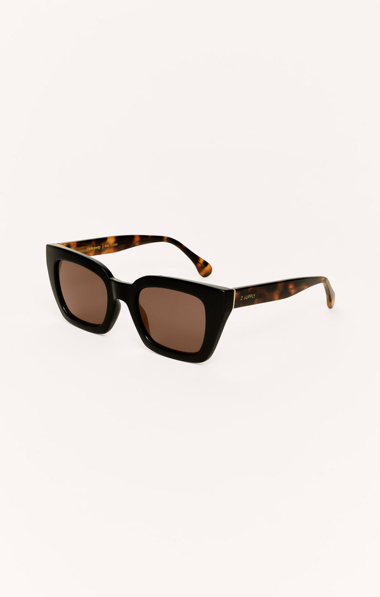 Z SUPPLY SUNGLASS HIDEAWAY BLACK TORT | BROWN POLARIZED