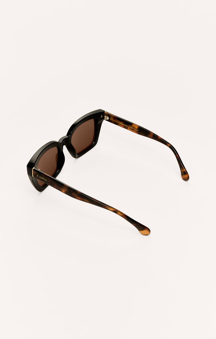 Z SUPPLY SUNGLASS HIDEAWAY BLACK TORT | BROWN POLARIZED