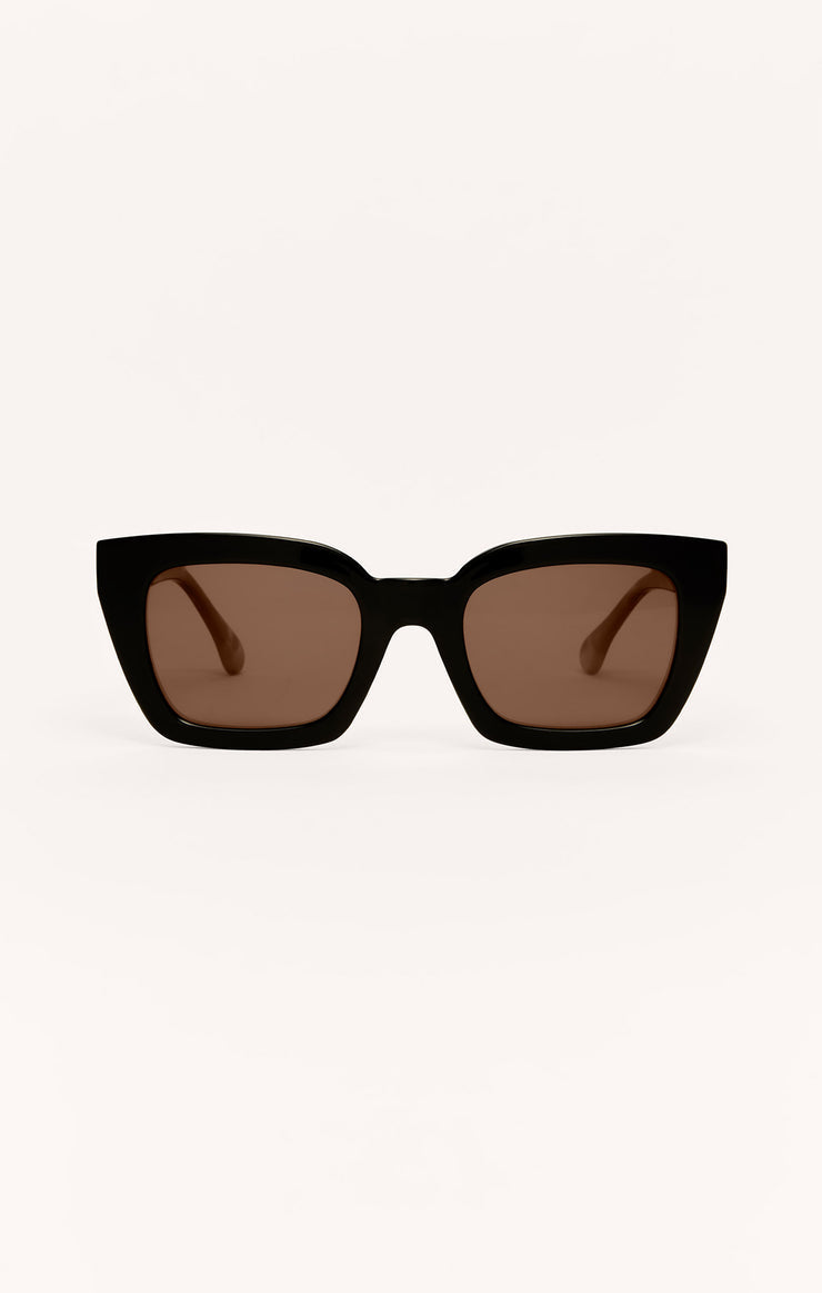 Z SUPPLY SUNGLASS HIDEAWAY BLACK TORT | BROWN POLARIZED