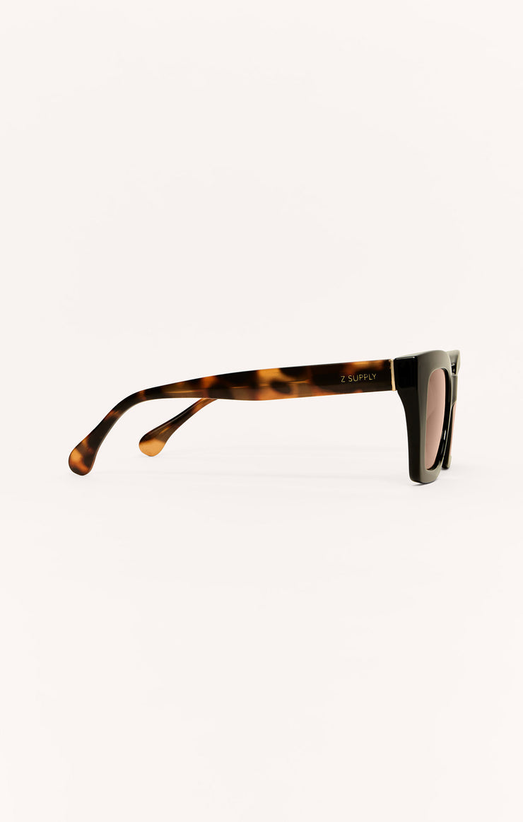 Z SUPPLY SUNGLASS HIDEAWAY BLACK TORT | BROWN POLARIZED