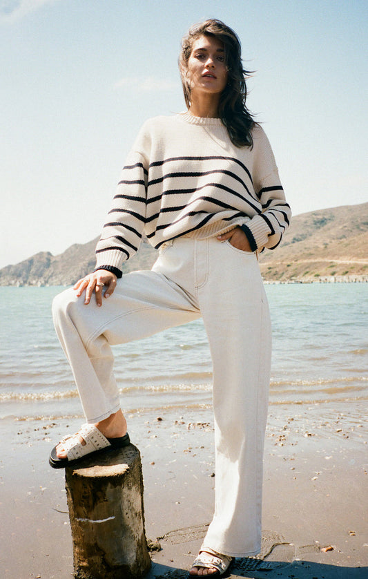 Z SUPPLY SWEATER BOYFRIEND STRIPE