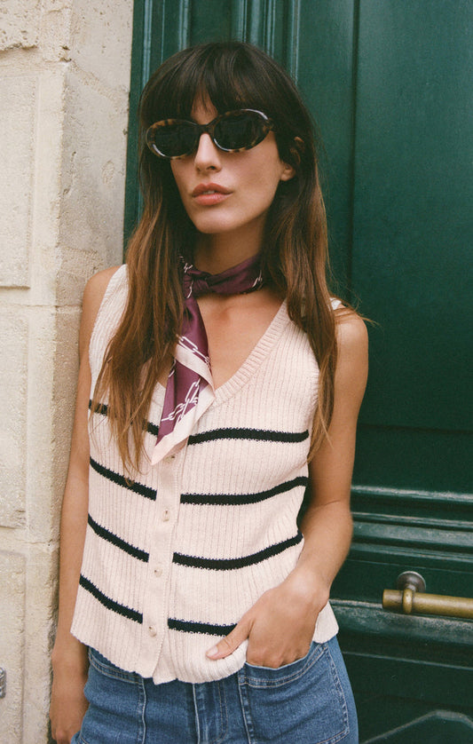 Z SUPPLY SWEATER VEST SYCAMORE STRIPE