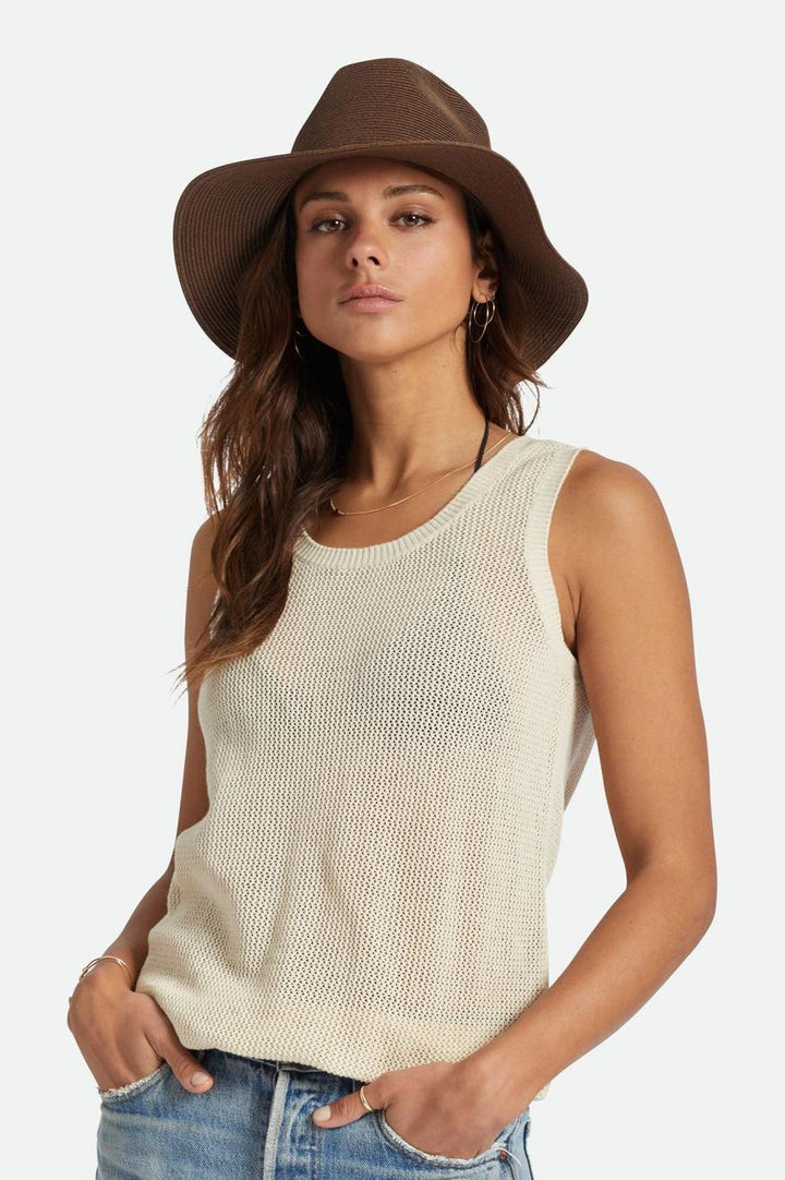 BRIXTON FEDORA WESLEY STRAW PACKABLE