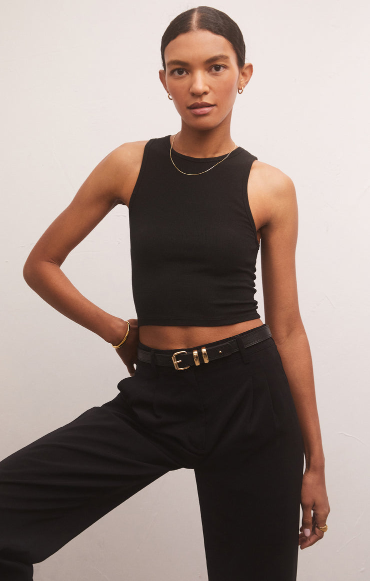 Z SUPPLY TANK HANNAH CROPPED RIB